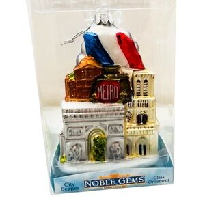 Kurt Adler Glass Paris City Ornament